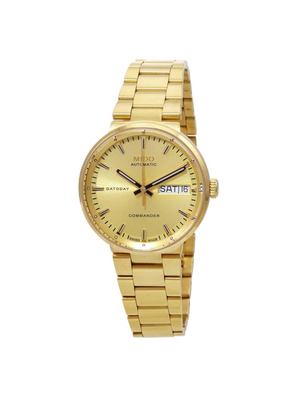 NWT Mido Commander Automatic Gold Dial Ladies Watch M014.230.33.021.00